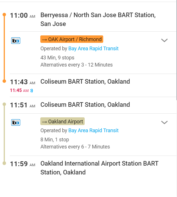 BART makes navigating to OAK Airport easier when trip planning Bay Area Rapid Transit